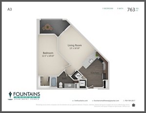 1 bed, 1 bath, 763 sqft, $1,466