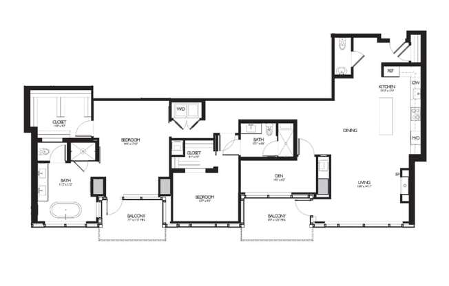 2 beds, 1,908 sqft, $13,100