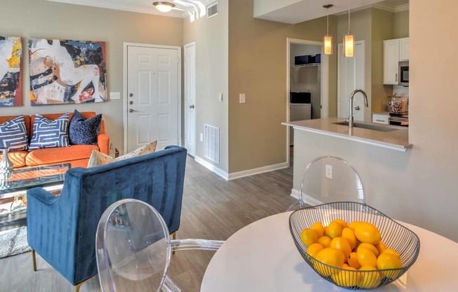 Model. Living and Dining Room View- The Atlantic Stonebriar