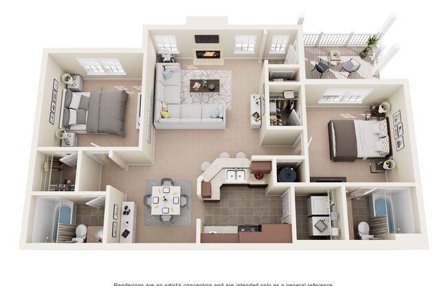 2 beds, 2 baths, 1,050 sqft, $1,425, Unit 202SH