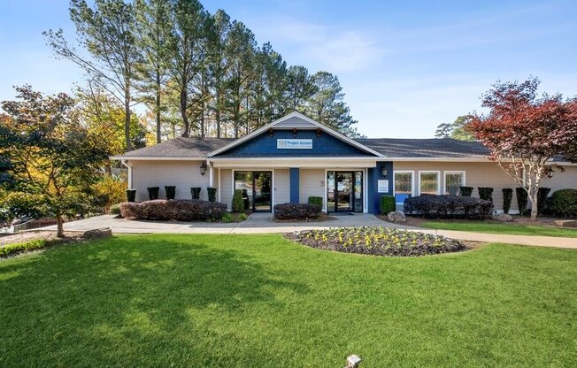 Clubhouse exterior and landscape