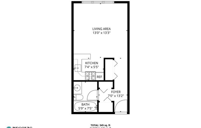 Studio, 1 bath, 295 sqft, $1,475, Unit 333
