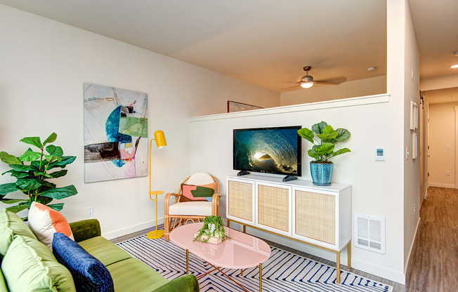 living room at Hazel Apartments, Washington, 98026