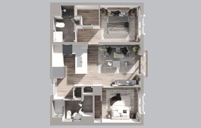 2 beds, 2 baths, 1,006 sqft, $3,100, Unit 306