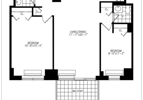 2 beds, 2 baths, $6,000, Unit 17L