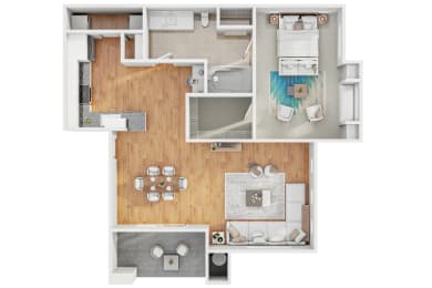 1 bed, 1 bath, 759 sqft, $1,599