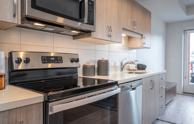 The Byway | Model #105 Spacious Kitchen with Stainless Steel Appliances