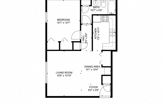 1 bed, 1 bath, 700 sqft, $788