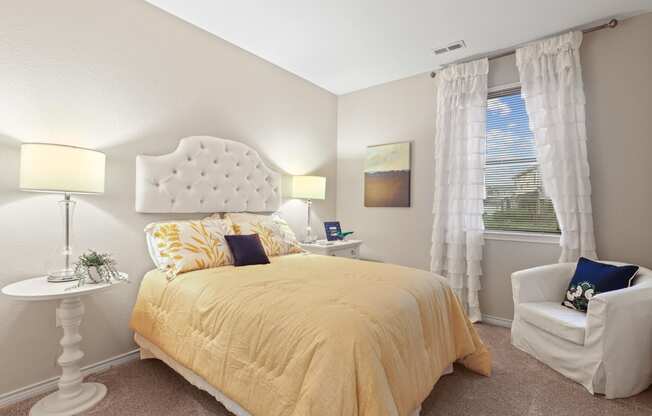 our apartments offer a bedroom with a king sized bed