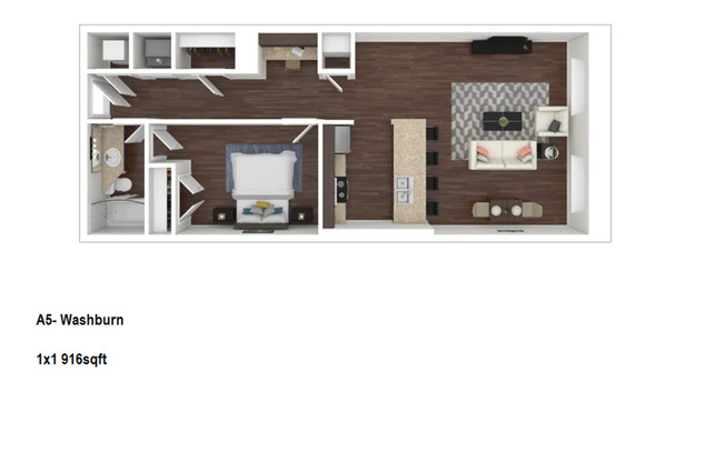 1 bed, 1 bath, 916 sqft, $1,170, Unit 509