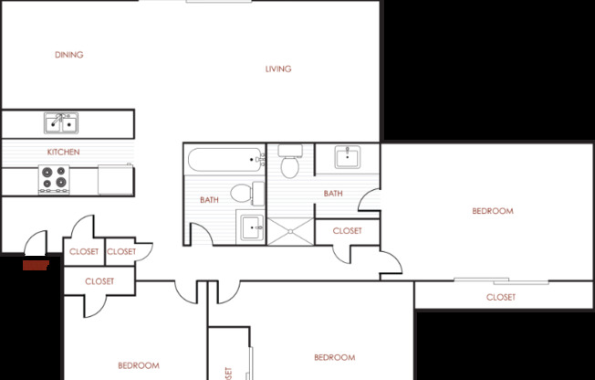 3 beds, 2 baths, 1,095 sqft, $2,020