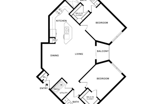 2 beds, 2 baths, 1,162 sqft, $2,175