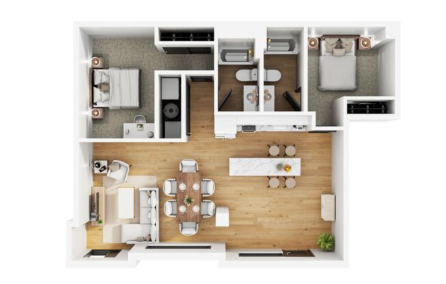 2 beds, 2 baths, 1,175 sqft, $1,865, Unit 9-105