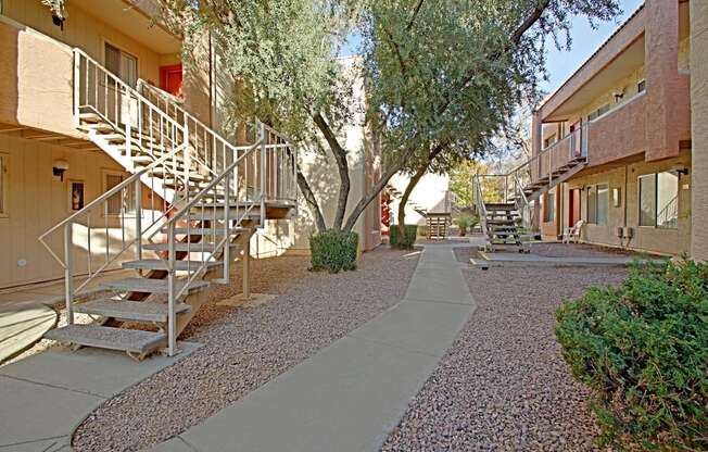 our apartments in a city have patios