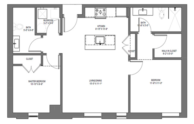 2 beds, 2 baths, 942 sqft, $3,500, Unit 604