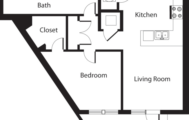 1 bed, 1 bath, 858 sqft, $1,710, Unit 6034