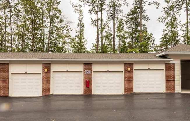 A Two-Car Garage at The Aster Apartments, North Carolina, 27519