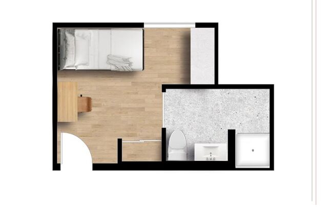 Studio, 1 bath, 175 sqft, $1,051, Unit Alta - Unit 201