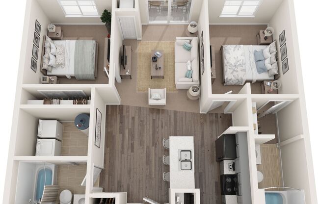 2 beds, 2 baths, 908 sqft, $1,165, Unit 123