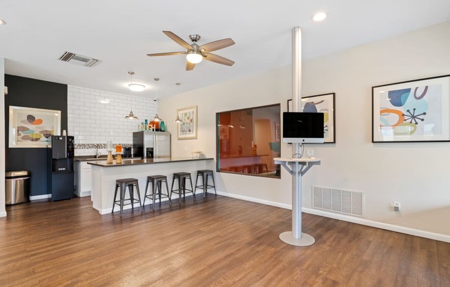 Tech Station with Computer in the Clubhouse at Verde Apartments in Tucson, AZ!