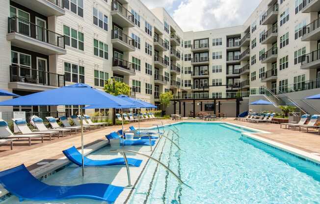 Resort Style Pool with In Water Loungers