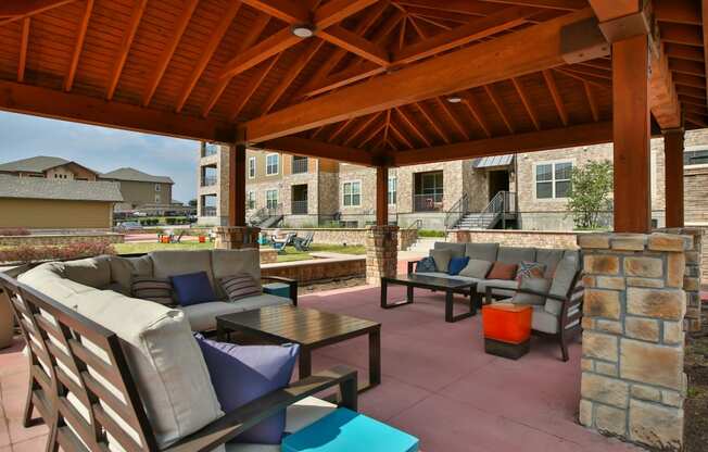 Outdoor Lounge Area at The Legend, Waco, Texas