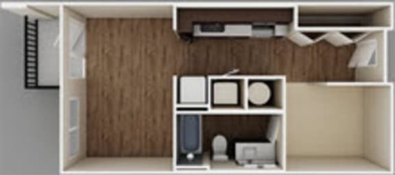 Studio, 1 bath, $1,447