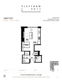 Studio, 1 bath, 474 sqft, $1,790