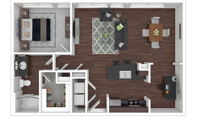 1 bed, 1 bath, 837 sqft, $1,749