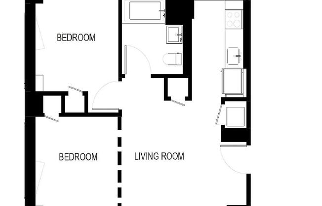 2 beds, 1 bath, 600 sqft, $3,611, Unit 207