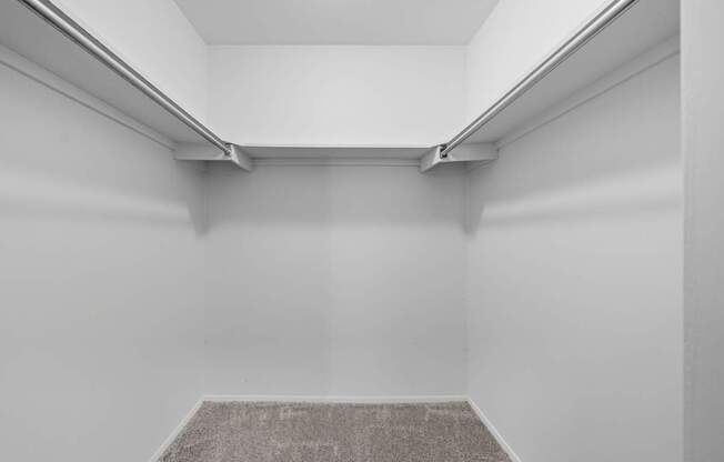 A room with a carpet and a white ceiling.