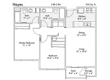 2 beds, 2 baths, 932 sqft, $1,953