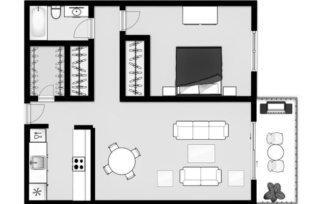 1 bed, 1 bath, 756 sqft, $1,990, Unit 8946