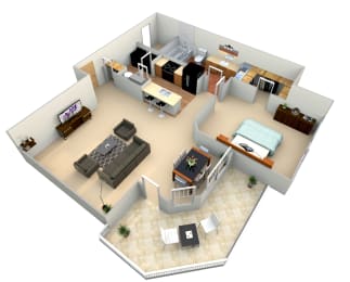 1 bed, 1 bath, 779 sqft, $1,305