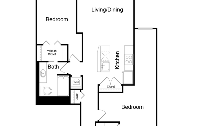 2 beds, 2 baths, 1,220 sqft, $3,123