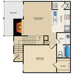 1 bed, 1 bath, 649 sqft, $1,231