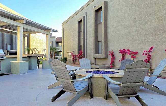 Fire Pit at Olive East Apartment in Gilbert Arizona