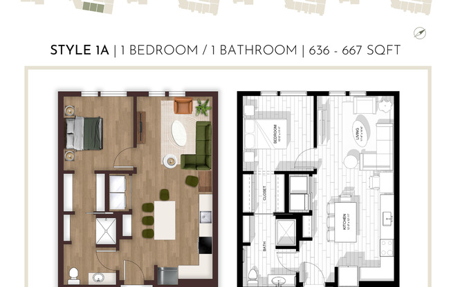 1 bed, 1 bath, 636 sqft, $1,640