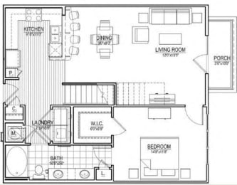 1 bed, 1 bath, 1,051 sqft, $2,206