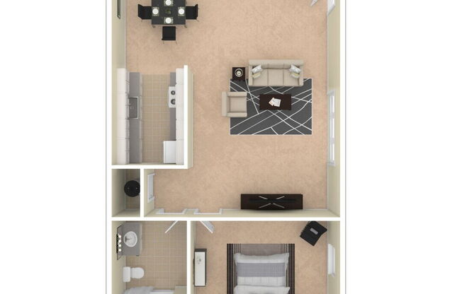 1 bed, 1 bath, 700 sqft, $1,325