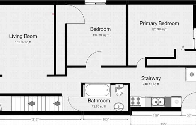 2 beds, 1 bath, 900 sqft, $1,145, Unit Apt 2