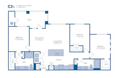 3 beds, 2 baths, 1,388 sqft, $2,110