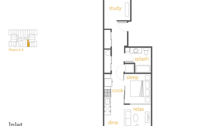 1 bed, 1 bath, 682 sqft, $2,050, Unit 122