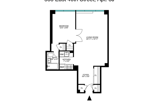 1 bed, 1 bath, 154,000 sqft, $4,200, Unit 8J