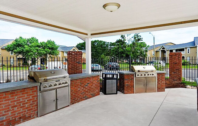 Grill Area near apartment pool