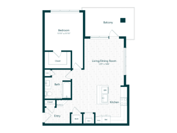 1 bed, 1 bath, 813 sqft, $1,800