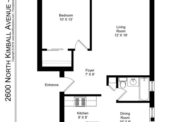 1 bed, 1 bath, 708 sqft, $1,995, Unit 204