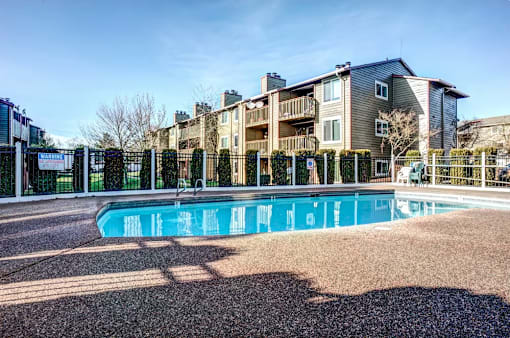 the swimming pool at our apartments