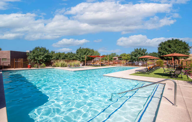 Resort style pool at Sabino Vista Apartments in Tucson