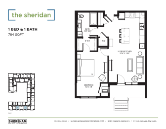 1 bed, 1 bath, 784 sqft, $2,077